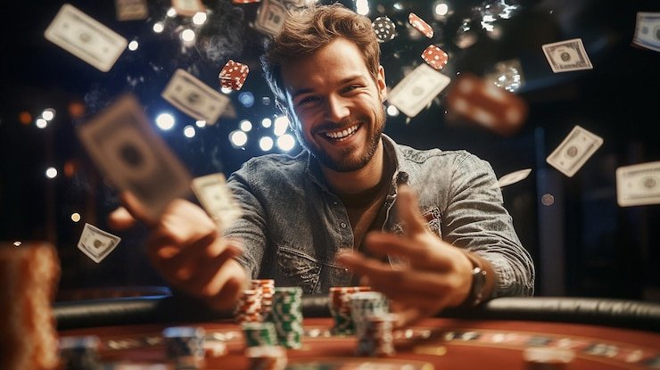 Live dealer casino studio showing multiple table options